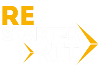 Logo RE-Starter KIT su sfondo scuro Logo RE-Starter KIT su sfondo scuro